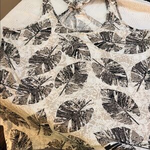 Tropical Leaf Print Tank Top